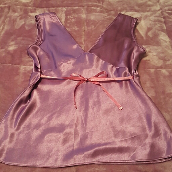 COPY - EUC! Lilac Satin Top - Picture 2 of 4